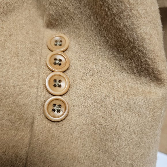 Mens Jacket Blazer Honey Brown100%  Camel Hair Satin Lined 2 Button Closure 46 R - Picture 5 of 15